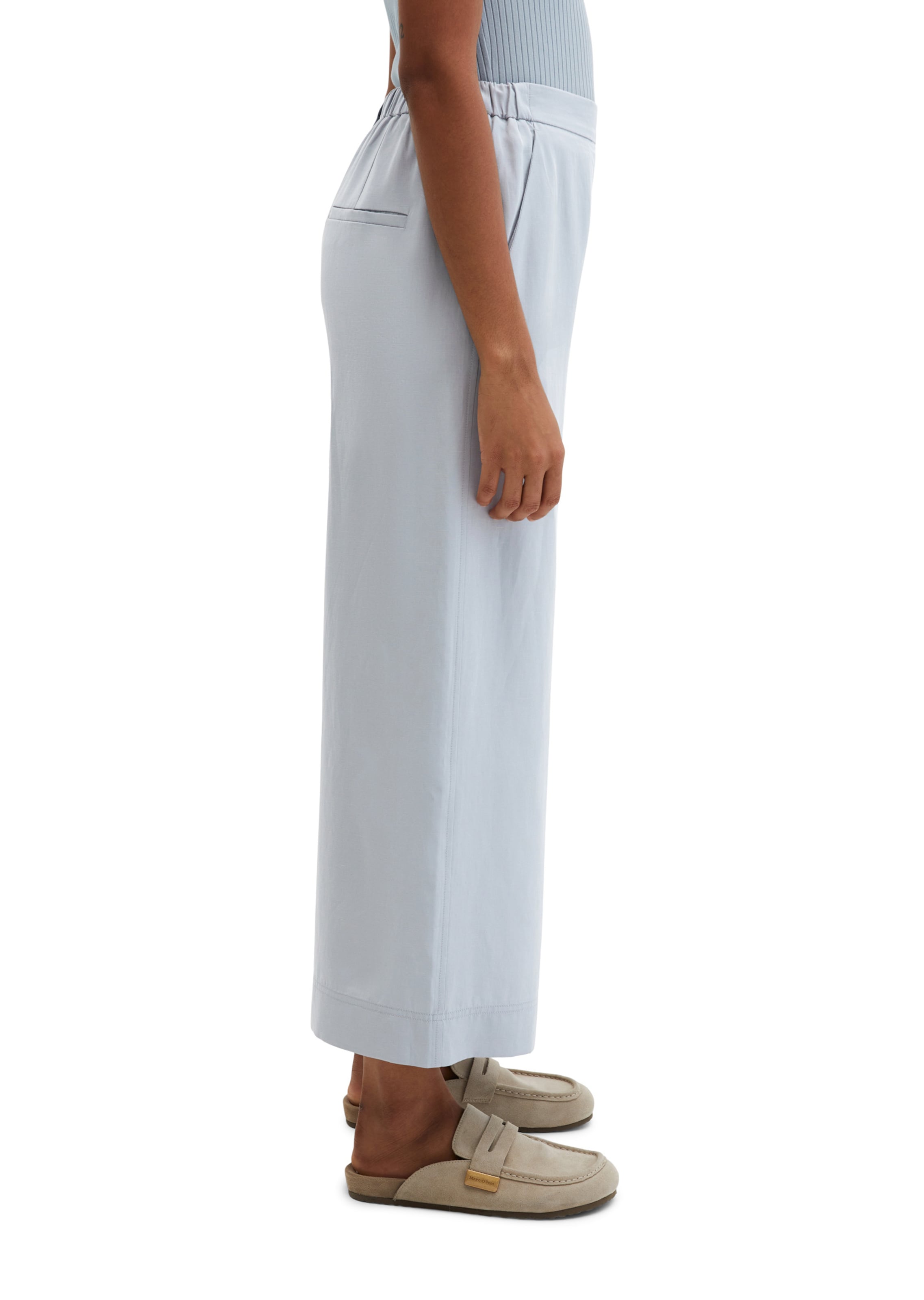 Marc O'Polo Wide leg Trousers 'Margo' in Grey