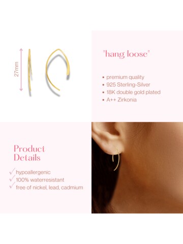 ARS-ARGENTI Earrings 'HANG LOOSE' in Gold