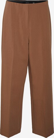 VERO MODA Loose fit Pleated Pants 'Sandy' in Brown: front