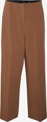 VERO MODA Pleated Pants 'Sandy' in Brown: front