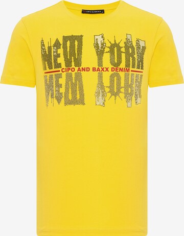 CIPO & BAXX Shirt in Yellow: front