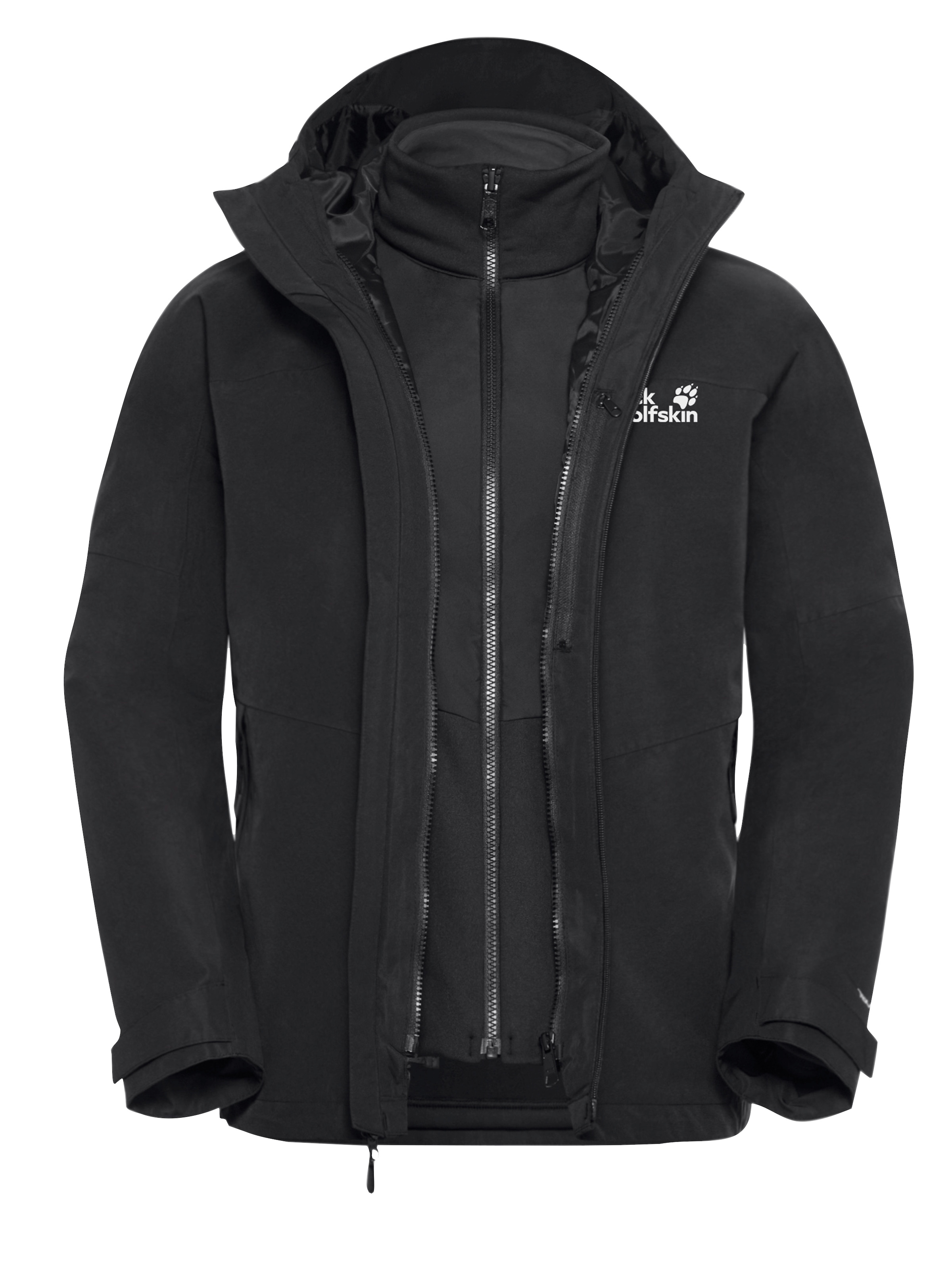 JACK WOLFSKIN Funktionsjacke in Schwarz: Vorderseite