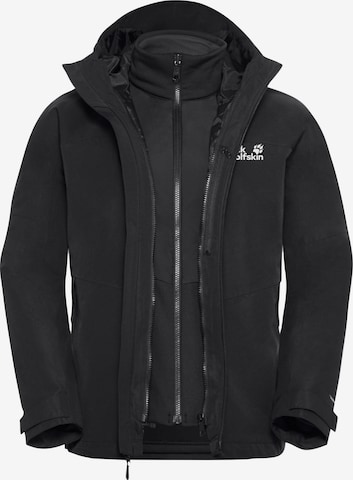 JACK WOLFSKIN Performance Jacket in Black: front