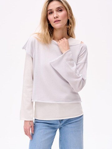 Blue Shadow Sweater in Grey: front