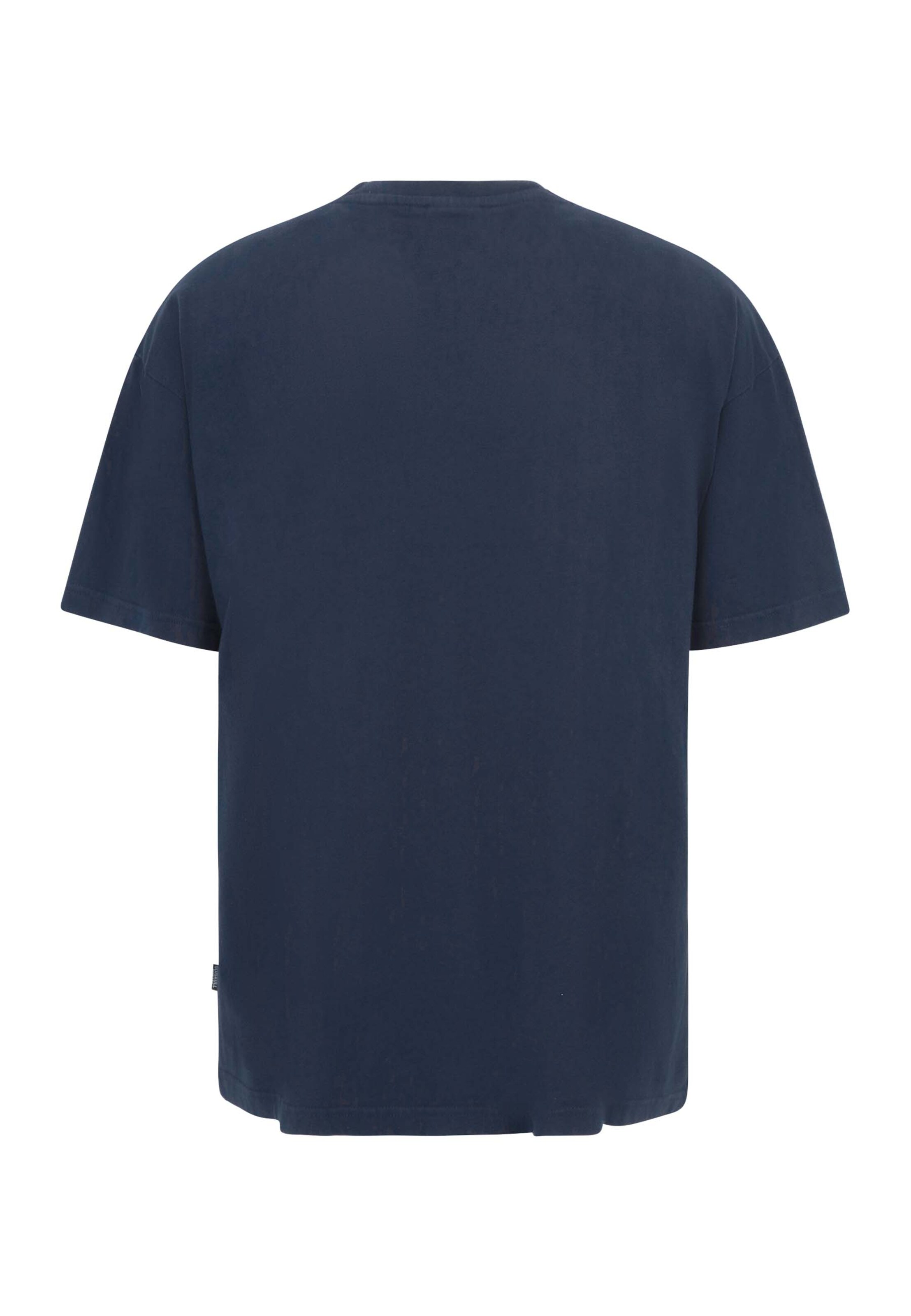 Oldskull Shirt 'Peach Dyed Basic Oldskull' in Blue