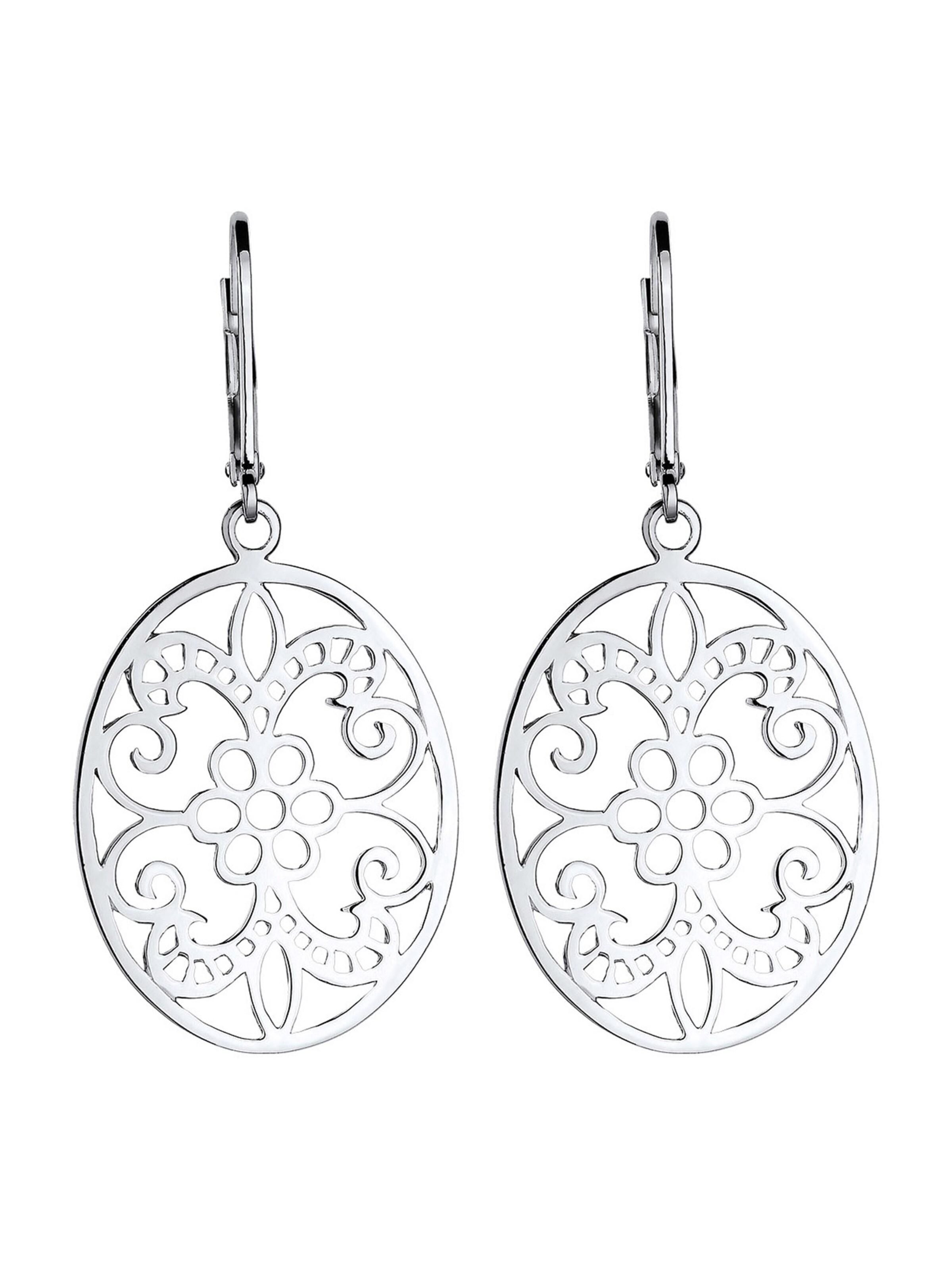 sidabrinė ELLI Auskarai 'Ornament'