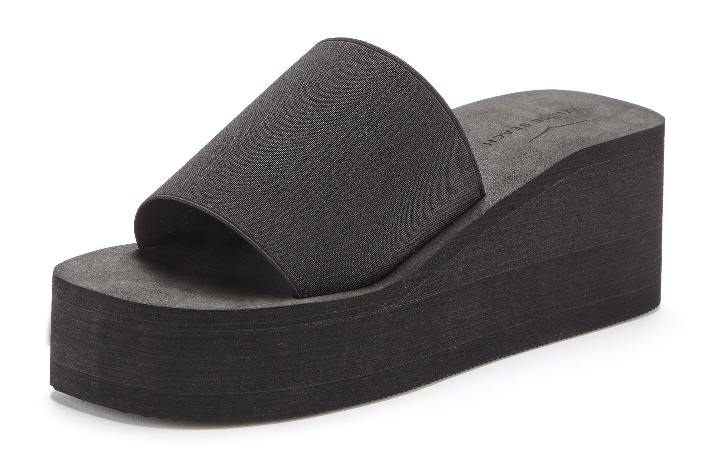 VENICE BEACH Mules in Black: front