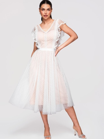 Ombre Dress in White: front