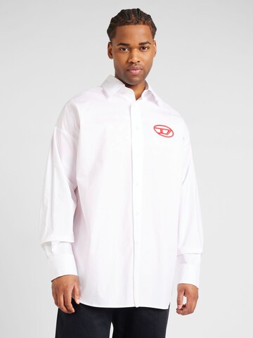DIESEL Comfort fit Overhemd 'DOU' in Wit: voorkant