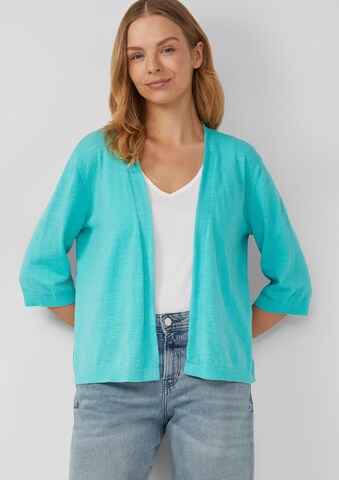 s.Oliver Gebreid vest in Blauw: voorkant