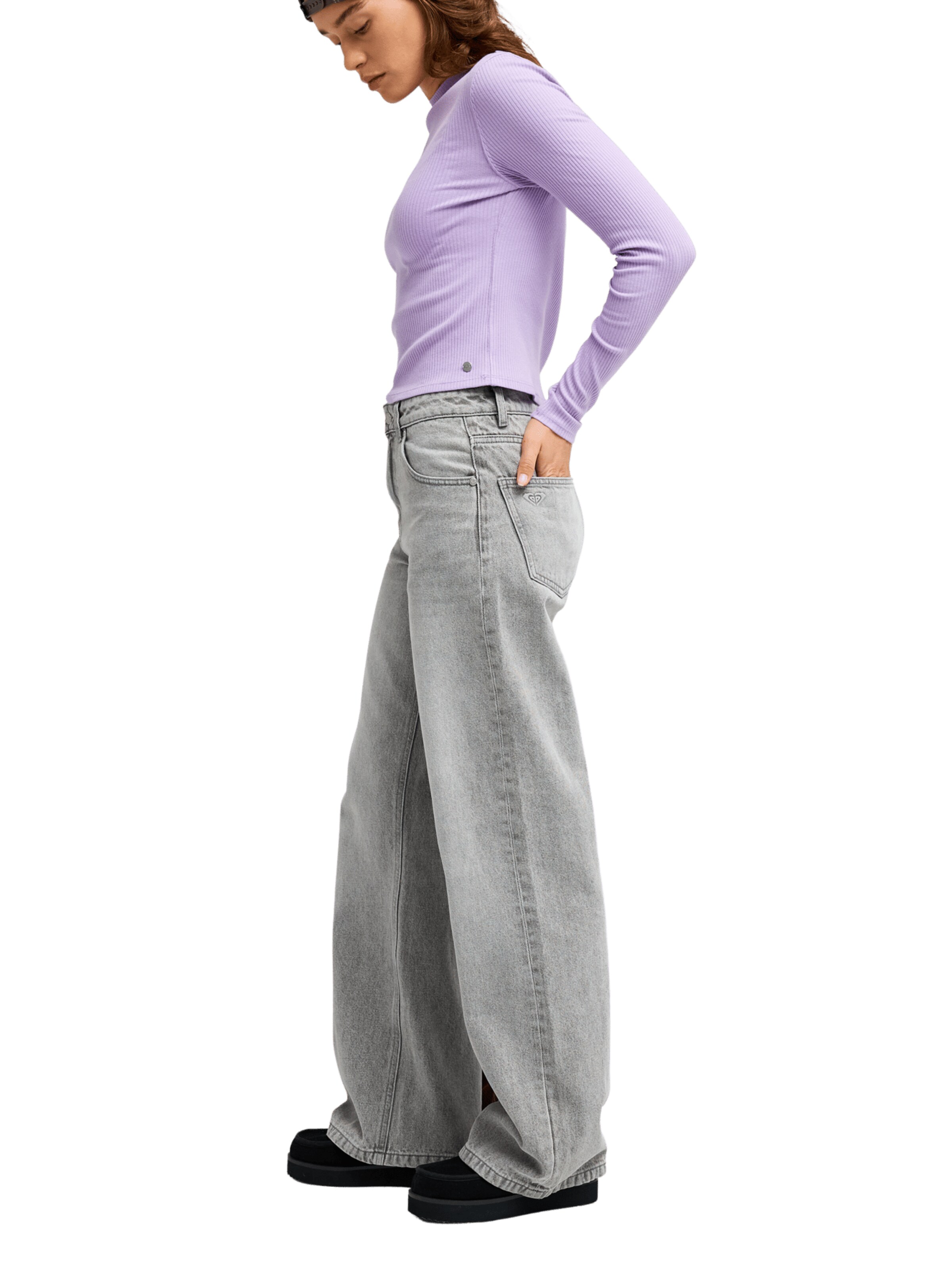 ROXY Wide leg Jeans in Grey