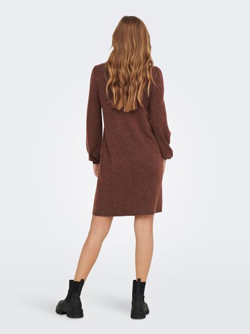 ONLY Knitted dress 'RICA' in Brown