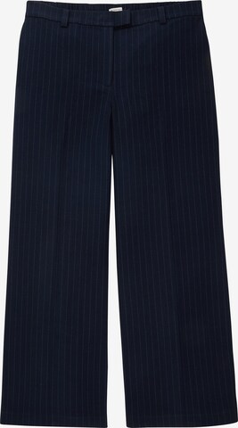 Wide leg Pantaloni cu dungă de la Tom Tailor Women + pe albastru: față