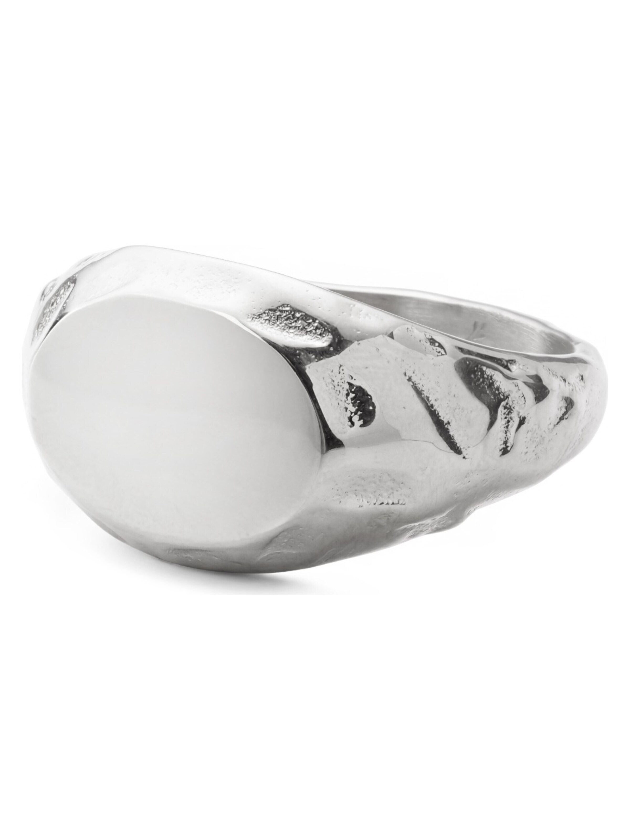 Sidegren Ring 'Molten' in Zilver: voorkant