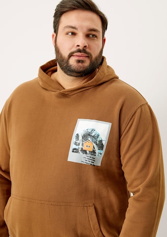 s.Oliver Men Big Sizes Sweatshirt in Braun
