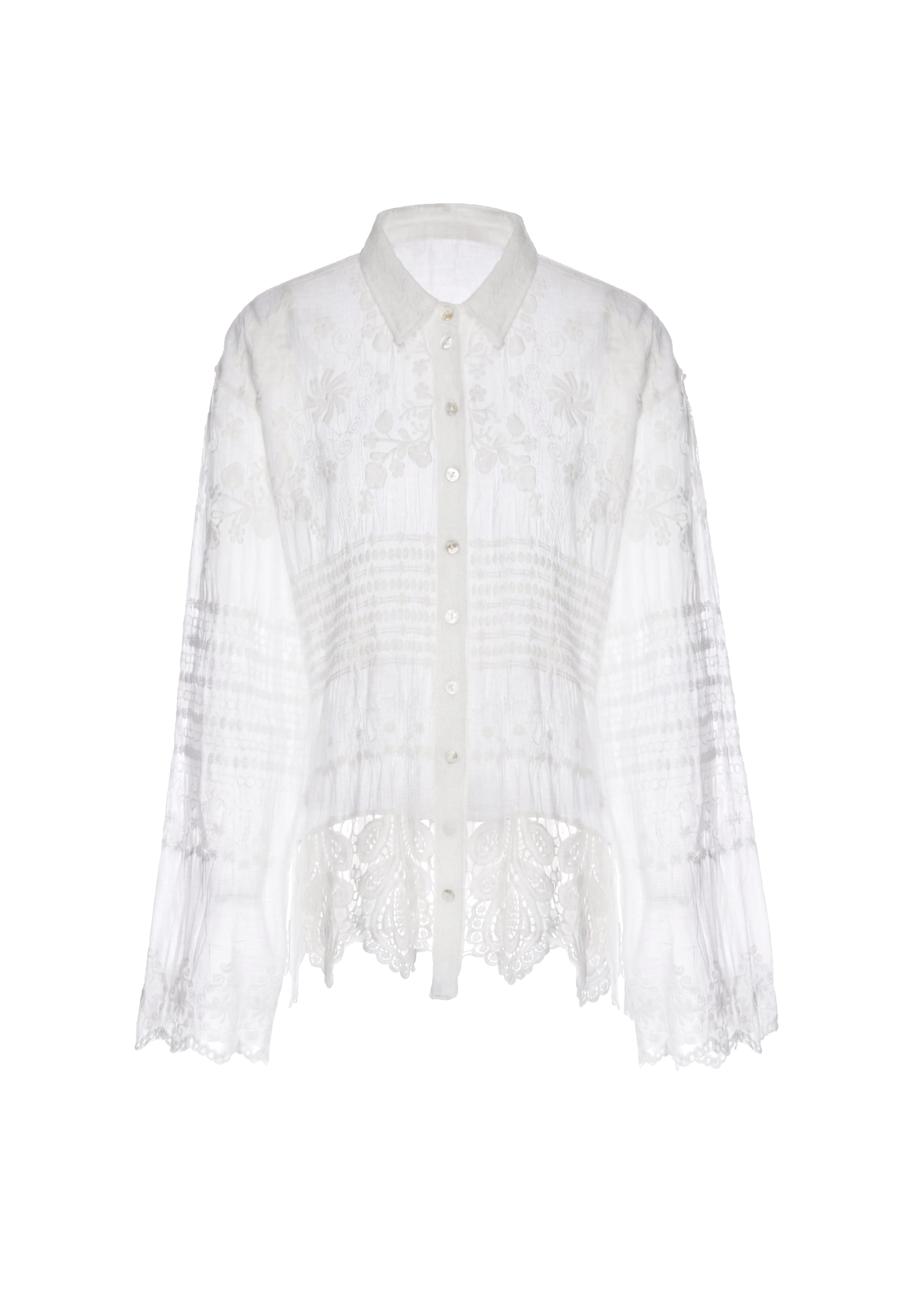 IZIA Blouse in Wit: voorkant