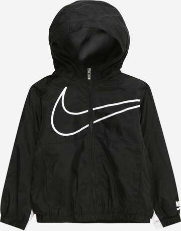 Veste mi-saison 'SWOOSH' Nike Sportswear en noir : devant