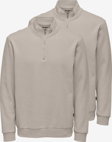 Only & Sons Sweatshirt 'Ceres' in Beige: Vorderseite