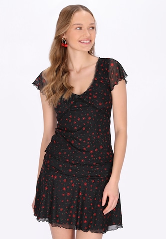 MYMO Blouse in Zwart: voorkant