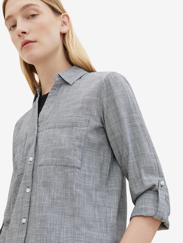 TOM TAILOR Bluse in Blau