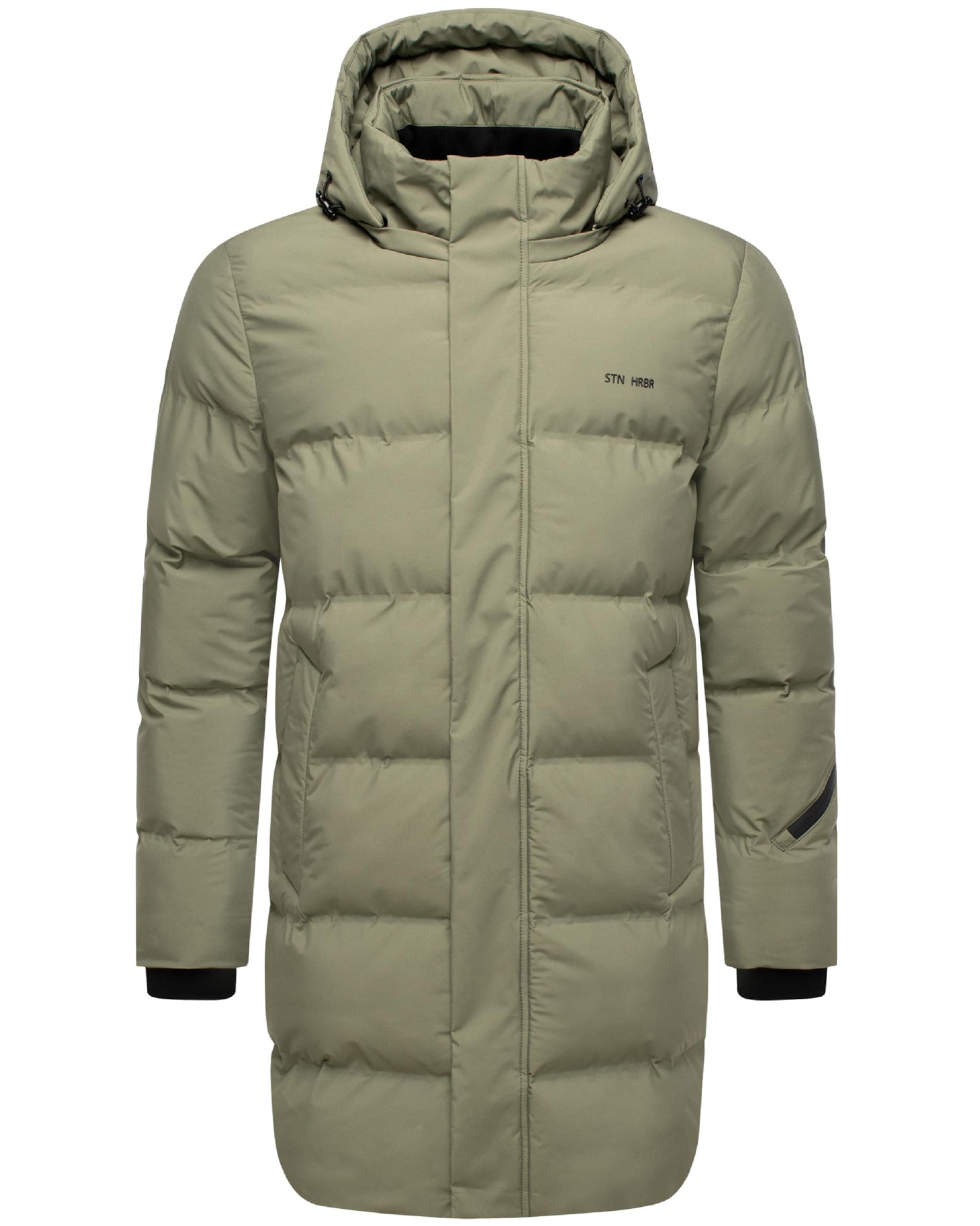 STONE HARBOUR Χειμερινό παλτό 'Thadeek XX' σε πράσινο: μπροστά