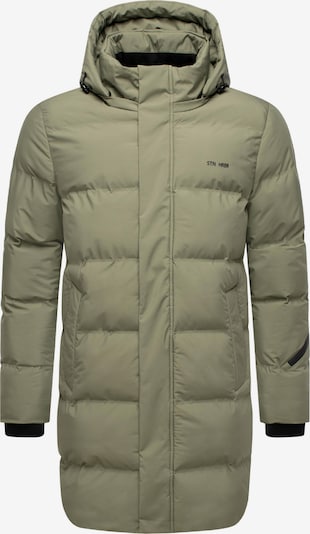 STONE HARBOUR Pitkä talvitakki 'Thadeek XX' värissä oliivi, Tuotenäkymä