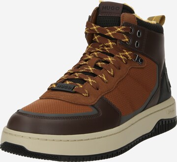 HUGO - Zapatillas deportivas altas 'Kilian_Hito' en marrón: frente