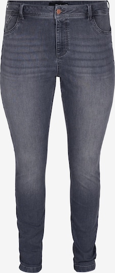 Zizzi Jeans 'Nille' in grey denim, Produktansicht