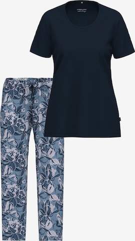 Ammann Pyjama 'Night & Home' in Blau: Vorderseite
