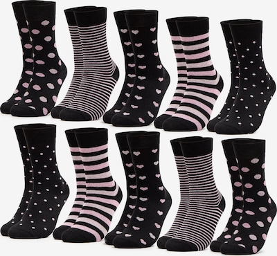 Occulto Socken 'Rita' in rosa / schwarz, Produktansicht
