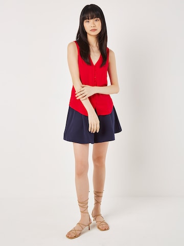 Chemisier Apricot en rouge