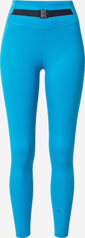 NIKE Skinny Sports trousers in Blue: front