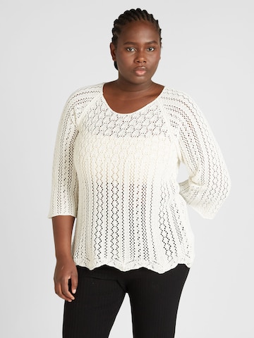 Pull-over 'Nola' ONLY Carmakoma en blanc : devant