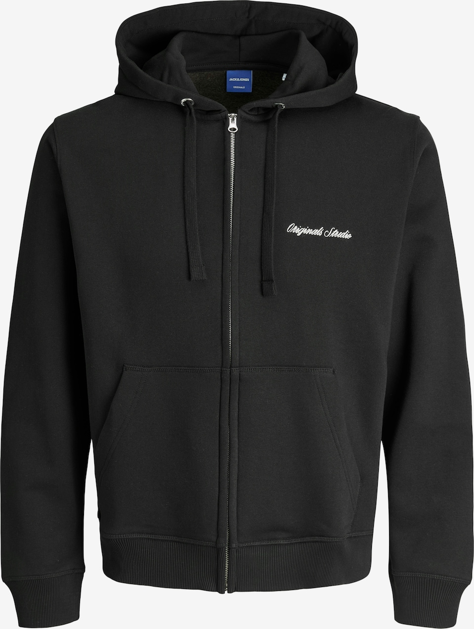 Hanorac 'JORNorrebro' de la JACK & JONES pe negru: față