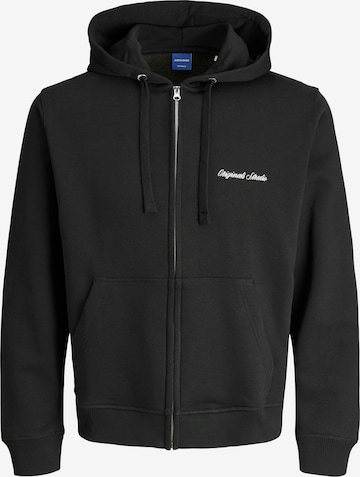JACK & JONES Sweat jacket 'JORNorrebro' in Black: front