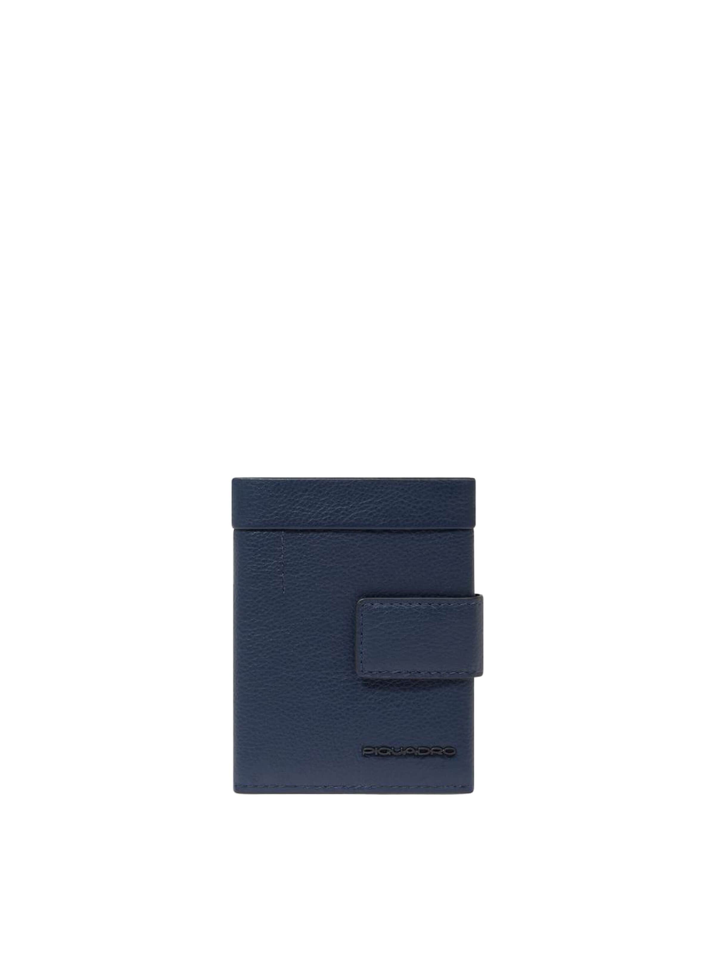 Piquadro Portemonnee in Blauw: voorkant