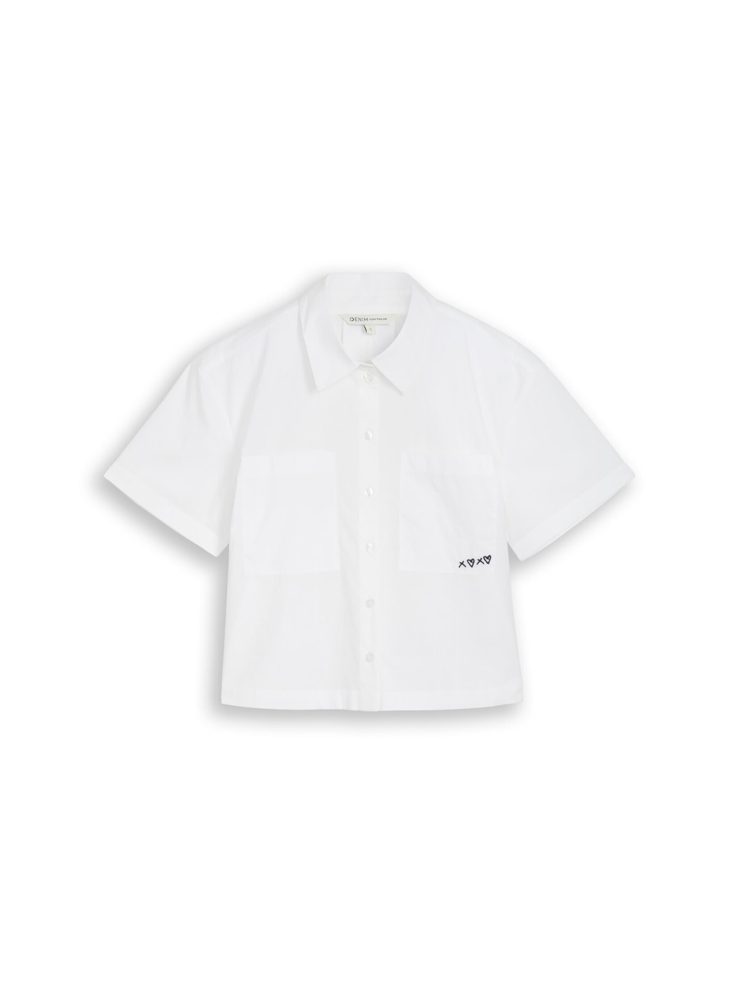 TOM TAILOR DENIM Blouse in Wit: voorkant