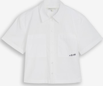 Chemisier TOM TAILOR DENIM en blanc : devant