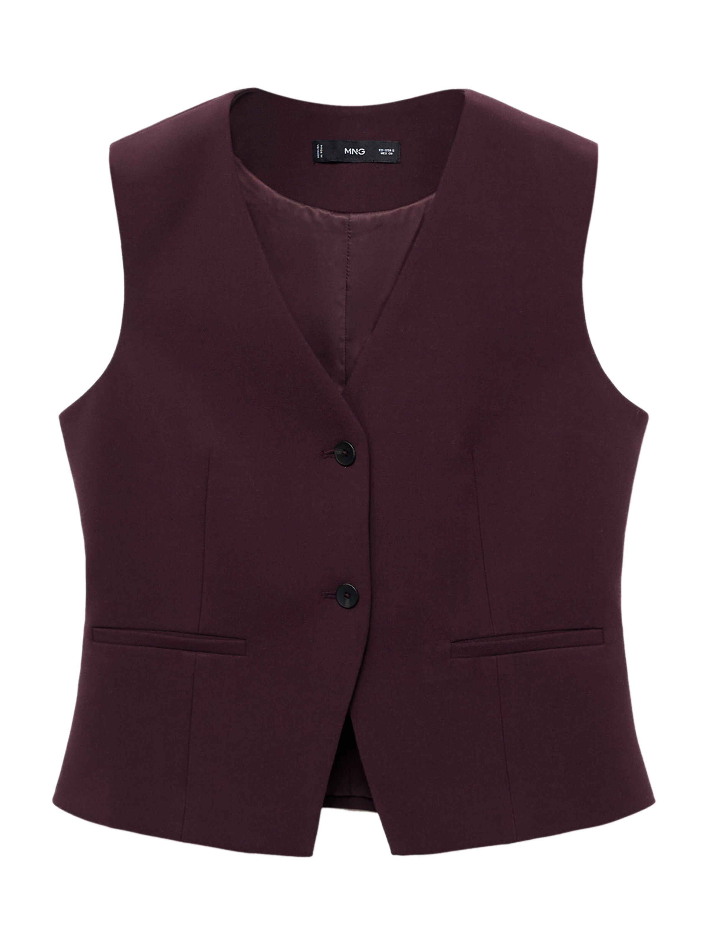 MANGO Kostymväst 'EMMA' i röd: framsida