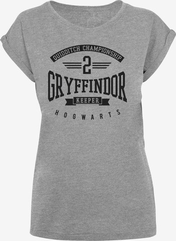 F4NT4STIC T-Shirt 'Harry Potter Gryffindor Keeper' in Grau: predná strana