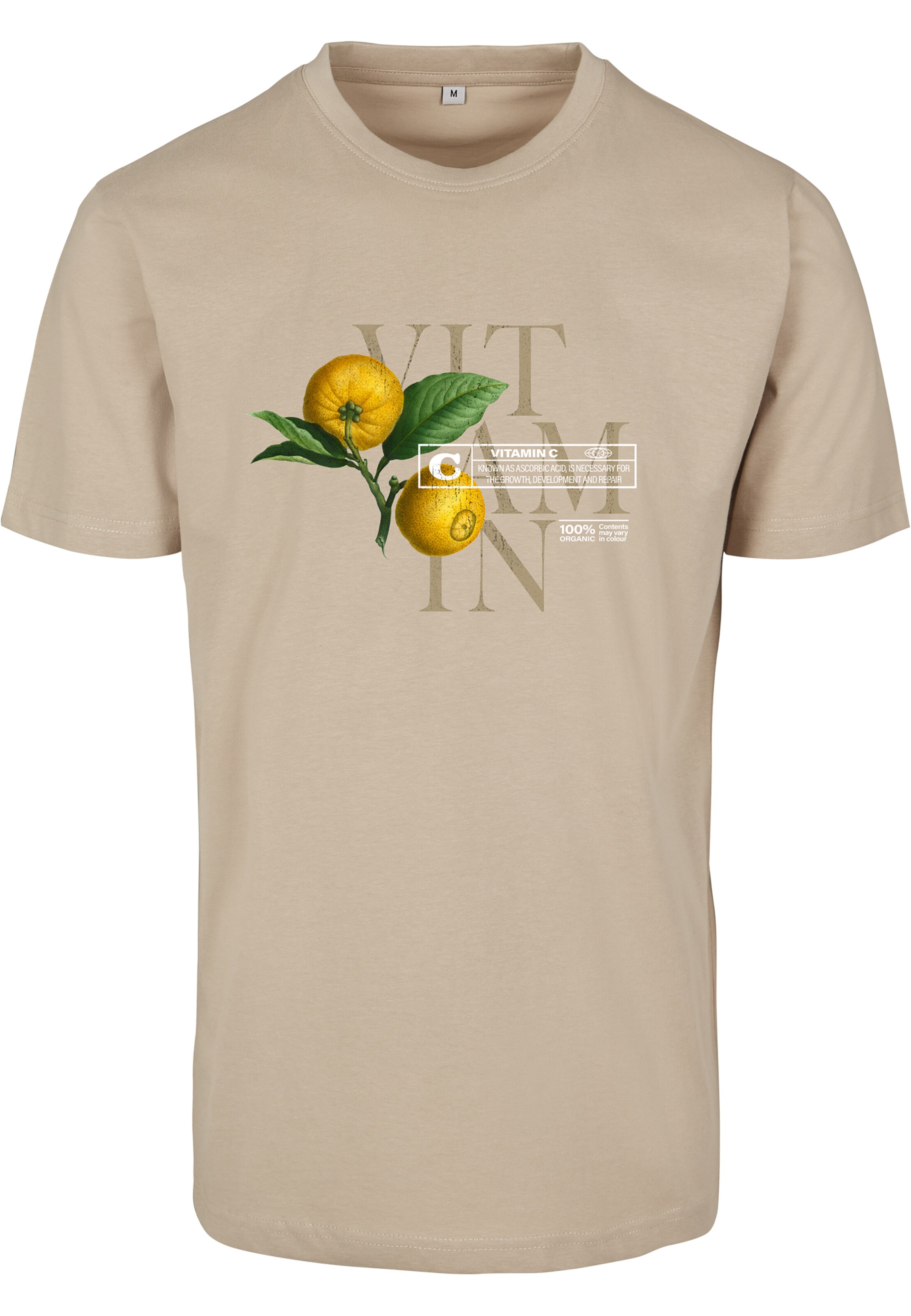 Merchcode T-Shirt 'Vitamin C' in Beige: Vorderseite