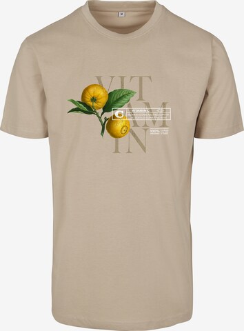 Merchcode T-Shirt 'Vitamin C' in Beige: predná strana