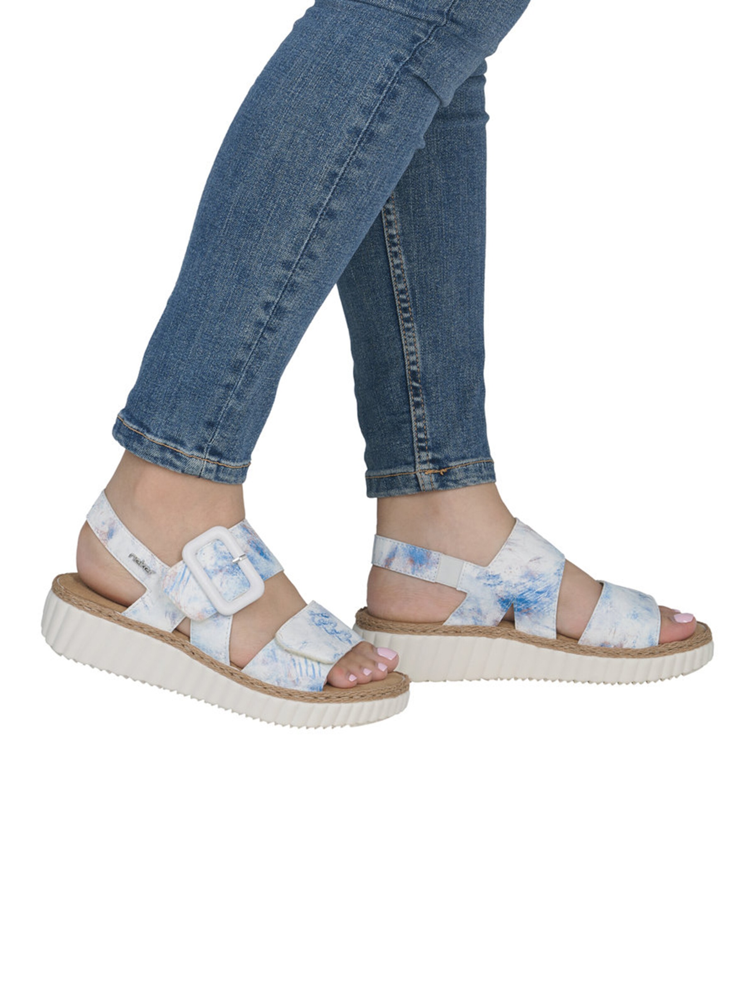 Rieker Pántos szandál - fehér