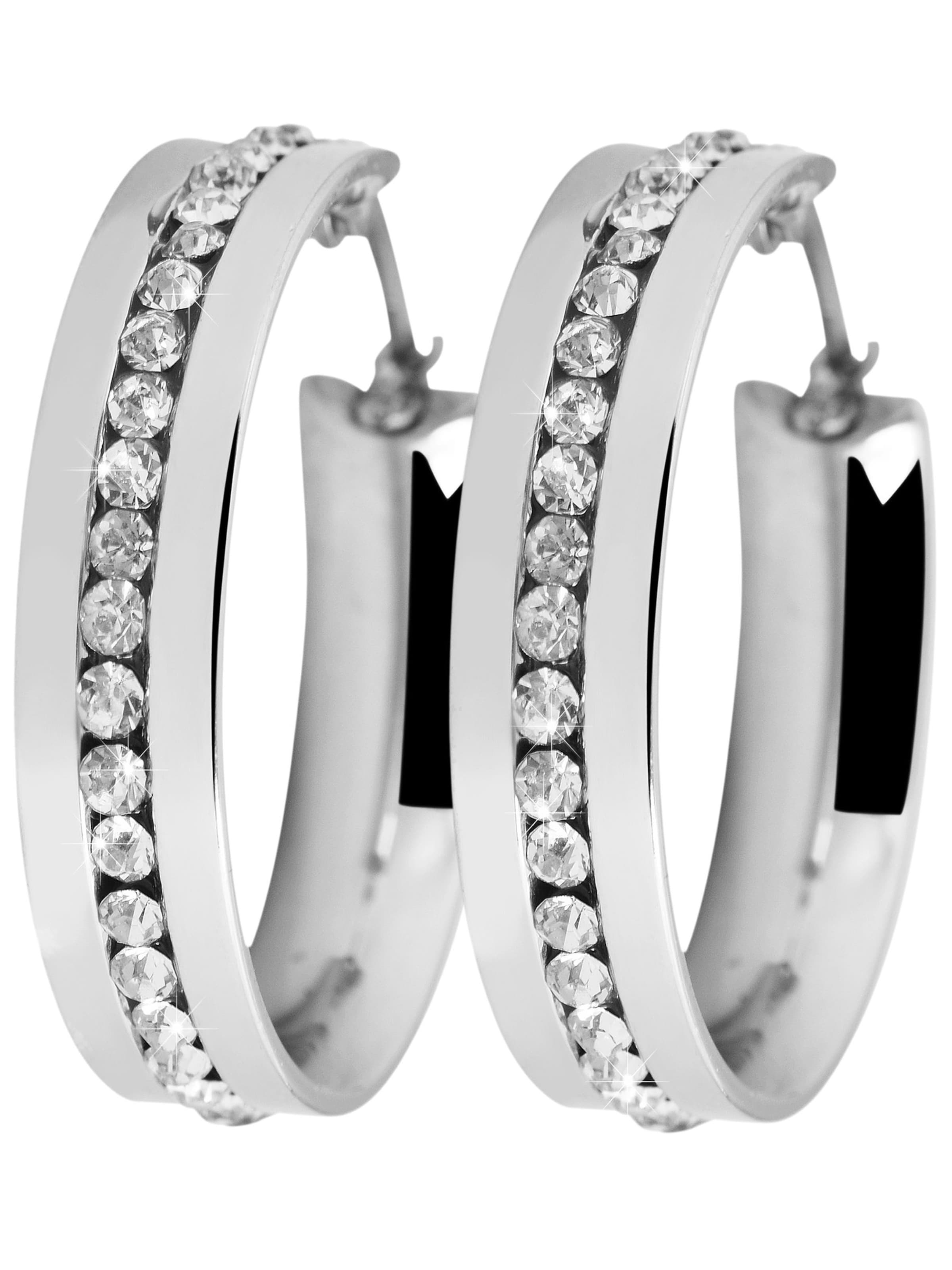 Akzent Earrings 'Abena, silberfarbig, langlebig' in Silver: front