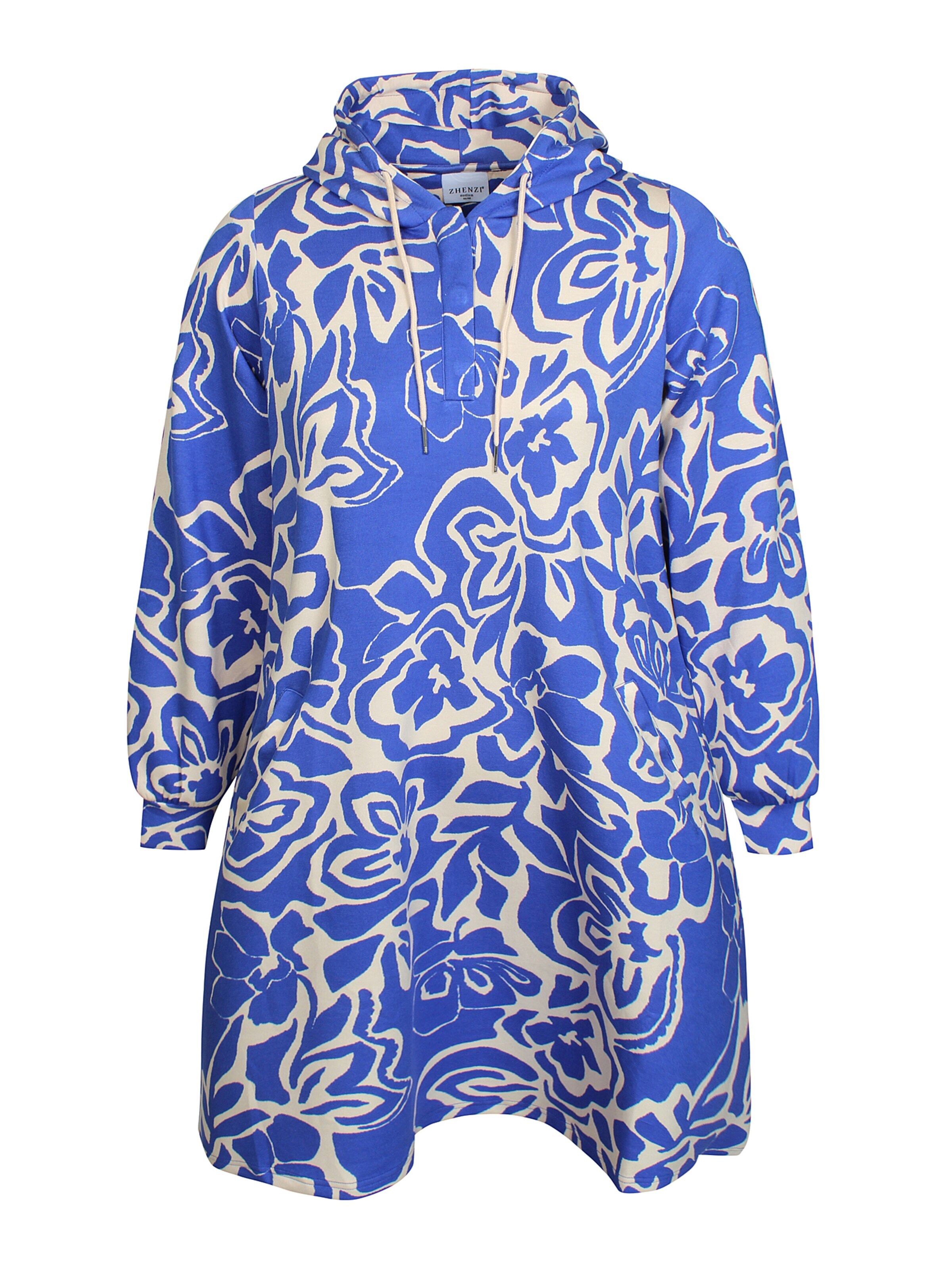 Zhenzi Tuniek 'Kayla 1445' in Blauw: voorkant