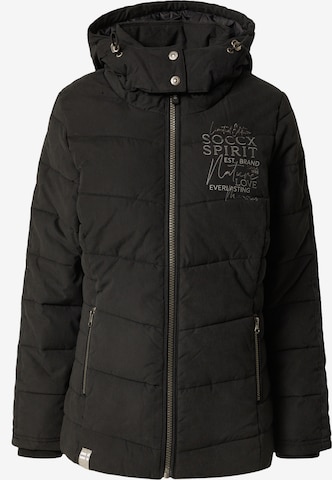 Soccx Χειμερινό μπουφάν σε μαύρο: μπροστά