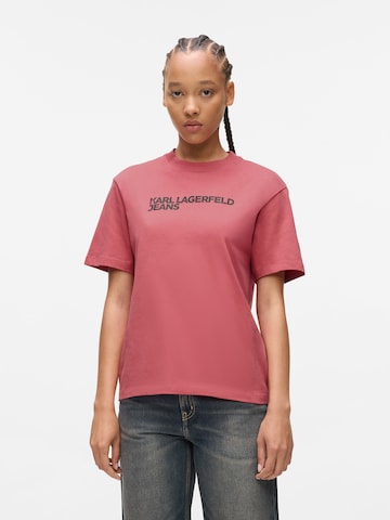 KARL LAGERFELD JEANS Póló - rózsaszín: elől