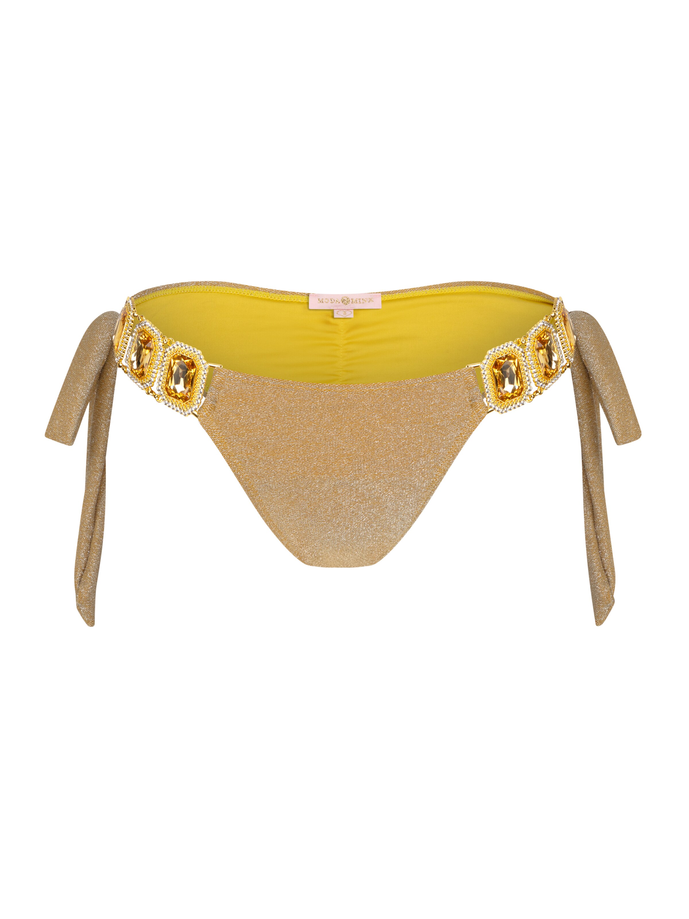 Moda Minx Bikinibroek 'Lumiere Boujee' in Goud: voorkant
