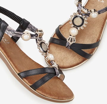 LASCANA Strap Sandals in Black