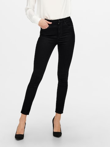 Only Petite Skinny Jeans 'ROYALE' in Zwart: voorkant